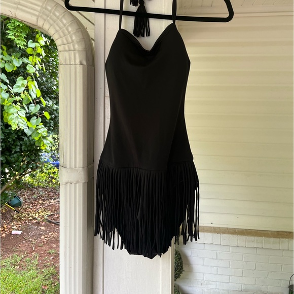 Other - Beautiful Black Swimsuit with fringe